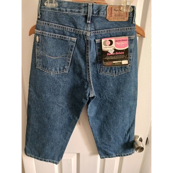 Pepe Jeans London Vintage shorts sz 28 Blue Denim Deluxe Classics Bermuda Style - Picture 2 of 13